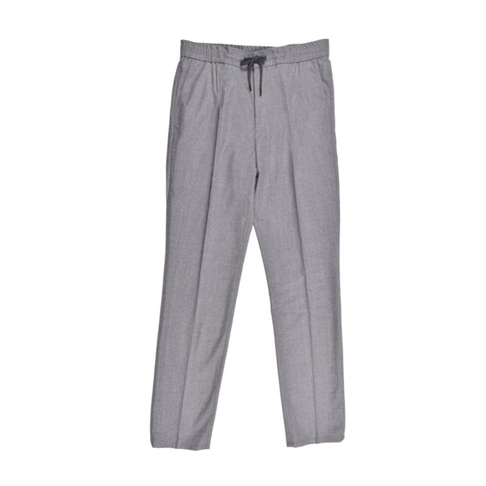 Brunello Cucinelli Gray Wool Casual Men's Pants